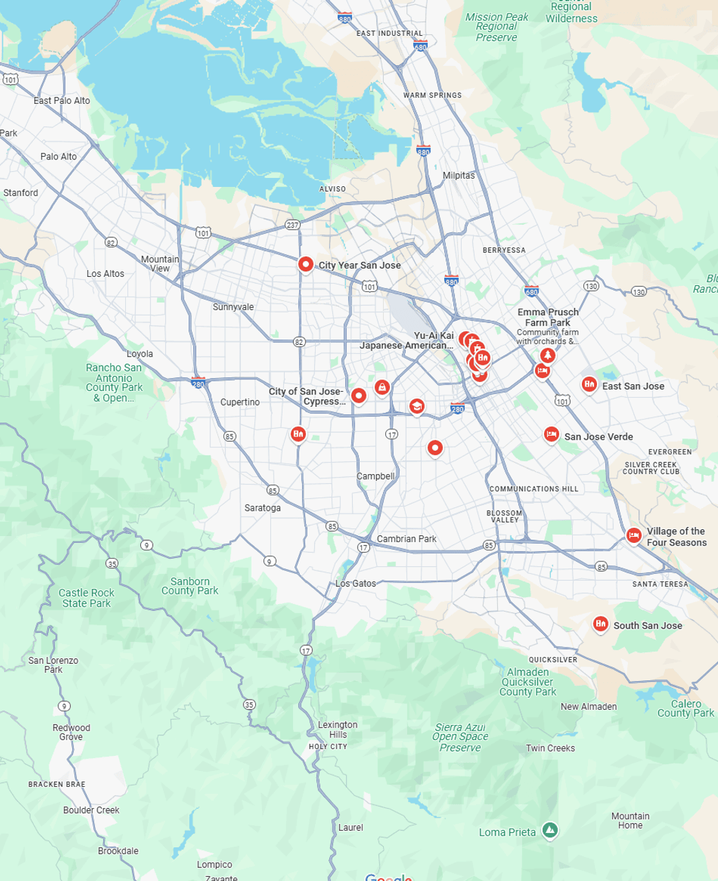 map of san jose